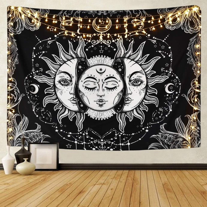 Celestial Sun & Moon Wall Tapestry