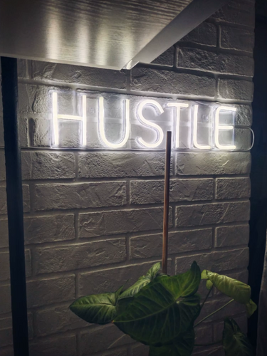 Bold Hustle Neon Sign