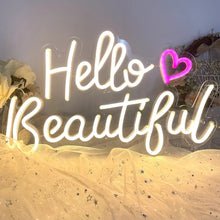 Load image into Gallery viewer, Hello Beautiful Neon Sign