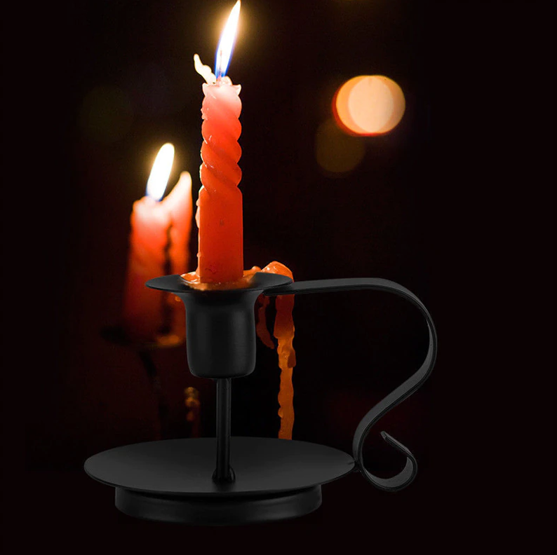 Romantic Retro Iron Candlestick