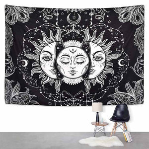 Celestial Sun & Moon Wall Tapestry