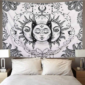 Celestial Sun & Moon Wall Tapestry