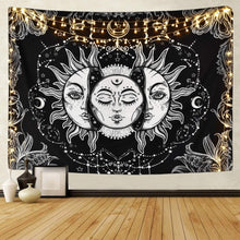 Load image into Gallery viewer, Celestial Sun &amp; Moon Wall Tapestry