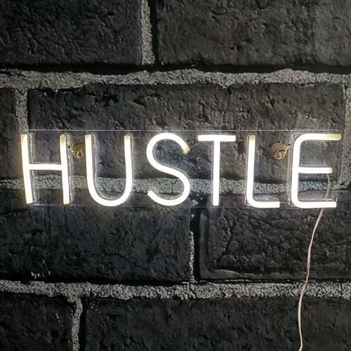 Bold Hustle Neon Sign